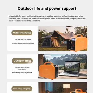 <span class=keywords><strong>UPS</strong></span> 휴대용 발전소 200W 배터리 220V/110V 납산 백업 MPPT 순수 사인파 인버터 손전등 RV 포트 - Product Image 4