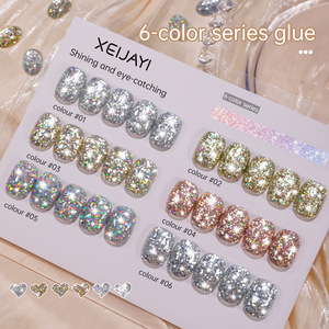 Esmalte de Uñas Brillante de 6 Colores, 15 ml, con Purpurina y Lentejuelas, Semipermanente, UV, Laca, Barniz, Herramienta de Manicura para Salón, Venta al Por Mayor - Product Image 4