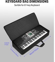High Quality Portable Keyboard Bag Padded Keyboard Case Travel Musical Instrument Case