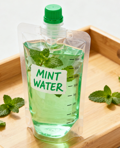 Túi phun chất lỏng trong suốt, túi nước giải khát thẳng đứng có tay cầm, túi nước uống - Product Image 1