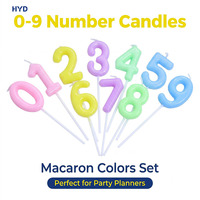 Venta al por Mayor de Velas de Cumpleaños con Números Brillantes y Coloridos 2026, del 0 al 9, Recuerdos para Fiestas, Mini Decoración para Pasteles, Recuerdos para Niños y Bebés