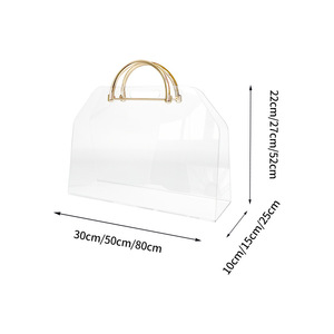 ถุงของขวัญอะคริลิกใส ถุงเปลือกแข็งใส่ดอกไม้ ถุงกระดาษใส - Product Image 2