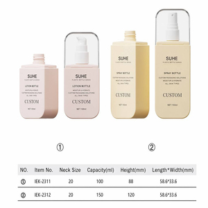 Flacone Vuoto Personalizzato in Plastica Quadrato per Cosmetici, Fondotinta Liquido, Lozione, Crema Viso con Pompa, 100ml <span class=keywords><strong>150ml</strong></span> - Product Image 3