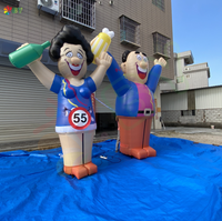Ballon gonflable personnalisé OUWE 3m, personnage de dessin animé hollandais Abraham, avec ventilateur intégré, pour fête d'anniversaire aux Pays-Bas