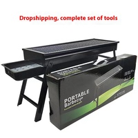 Barbecue portable pliable en métal de haute qualité pour l'extérieur, finition thermolaquée, idéal pour la maison et le camping, excellente idée cadeau