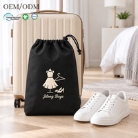 Sac de rangement pour chaussures en nylon avec cordon de serrage, logo personnalisé, anti-poussière, pochette de voyage pour chaussures, vêtements et usage domestique, vente en gros