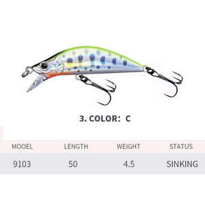 Iscas BUBBA para Pesca Atacado 50mm 40g Isca Minnow Dura ABS para Pesca de Bass, Carpa, Oceano, Barco, Rio, Lago, Praia, Pesca de Truta - Product Image 4