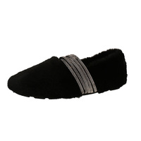 Chaussures plates d'hiver pour femmes, chaudes, à bout rond, confortables, en fourrure pelucheuse, ballerines pour femmes