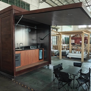 Système de cuisine extérieure moderne et tendance, intégré et modulaire, en bois massif avec acier inoxydable 1. Intégration multifonctionnelle - Product Image 4