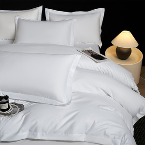 Luxury 5 Star Hotel <strong>Bedding</strong> Set 100% Cotton <strong>400</strong> <strong>Thread</strong> <strong>Count</strong> Solid Color Sale <strong>Bedding</strong> Sets 4 Pieces <strong>Bedding</strong> Set - Product Image 3