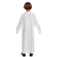 CCY Vente en gros Thobe pour enfants arabes du Moyen-Orient avec pompon Vêtements islamiques musulmans Maroc Garçons Enfants Thobes Abaya Plain