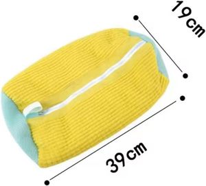 Custom Size Logo Zipper Three-Layer Storage Bags Laundry Shoe Bag Washing Machine Shoes <b>Protector</b> Fluffy Fibers Polyester - Product Image 2