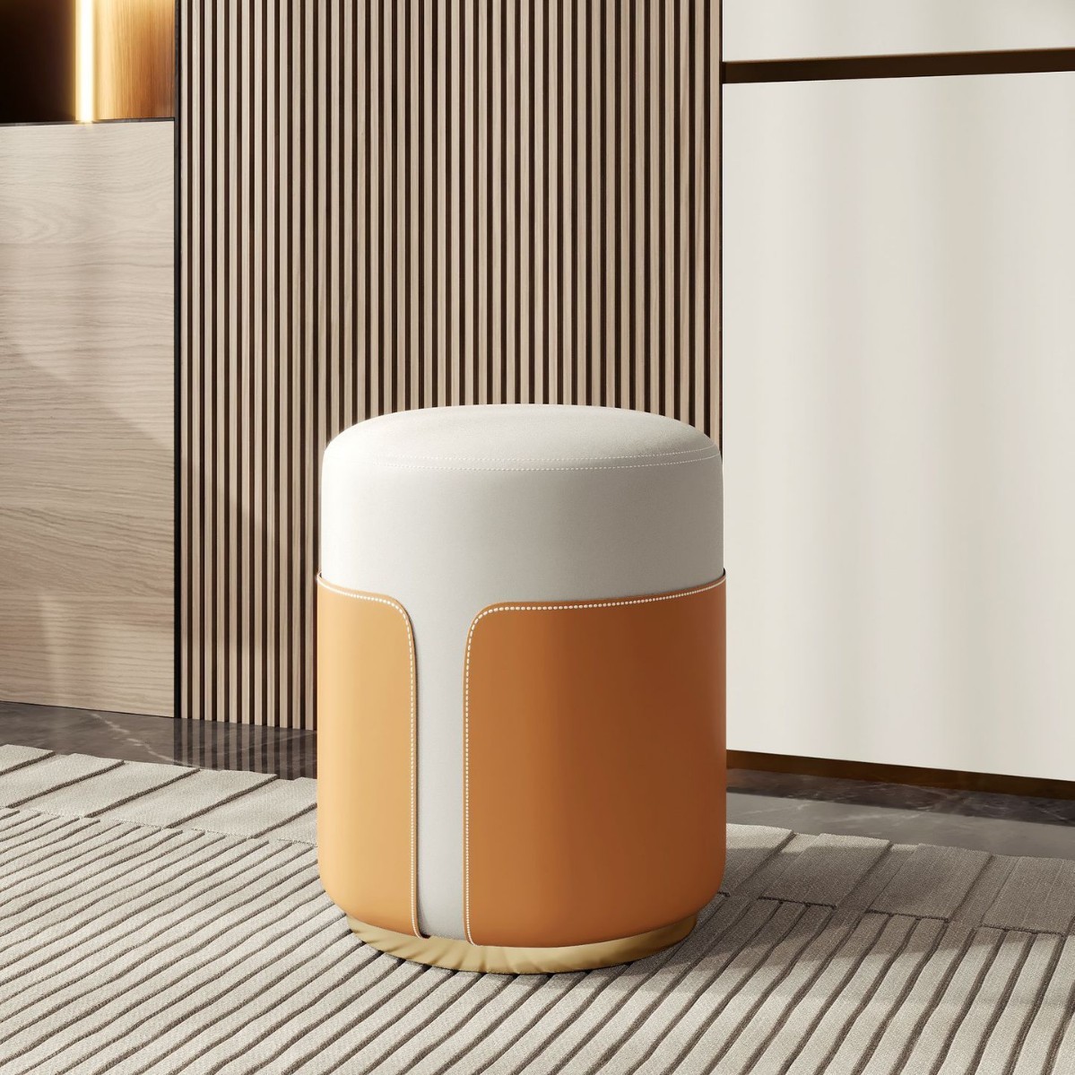 B1# base en acier inoxydable blanc orange