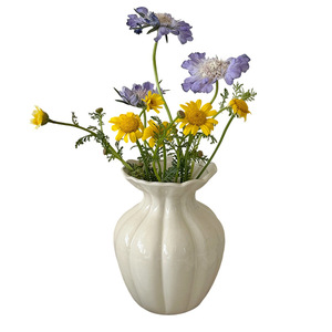 Jarrón de Cerámica Transparente de Lujo Ligero para Decoración del <span class=keywords><strong>Hogar</strong></span>, Arreglo Floral de Escritorio, Cristal Esmaltado para Flores - Product Image 5