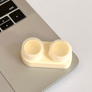 Étui double en plastique couleur bonbon Eyeshare pour <span class=keywords><strong>lentilles</strong></span> de contact avec double couvercle rabattable - Product Image 3