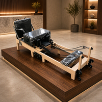 Reformer Pilates Pliable en Bois Premium avec Garantie 10 Ans, Chariot à Glisse Silencieuse Robuste pour la Récupération Post-partum et le Renforcement du Core en Salle de Sport