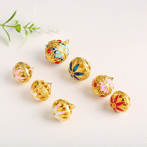 ลูกปัดเคลือบโคลอซอนน์รูปทรงกลม โลหะผสมสังกะสี DIY สำหรับทำสร้อยเสื้อผ้า เครื่องประดับ ของขวัญ สำหรับทุกเพศ - Product Image 3