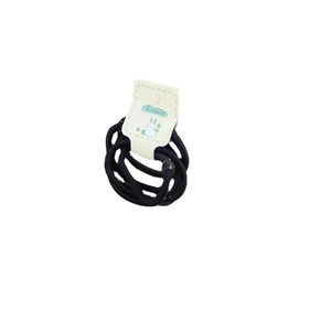 Coleteros coreanos de alta elasticidad con cuentas negras para mujer, uso diario, material de nailon, color sólido, proceso de tejido - Product Image 5