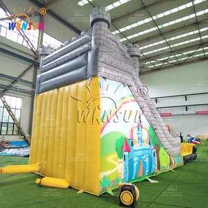 WINSUN Good Quality Adults Kids Blow Up Slide Ancient <b>Castle</b> PVC Inflatable Dry Slide - Product Image 5