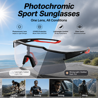 OEM ODM TR90 cadre une pièce lentille surdimensionnée baseball course lunettes de soleil anti-UV extérieur lunettes de soleil photochromiques cyclisme lunettes de soleil