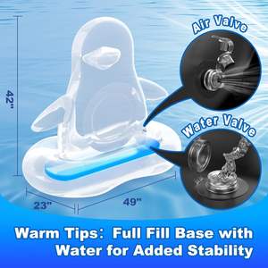 Jeu de fléchettes gonflable pour enfants en PVC avec fléchettes collantes sur le thème du pingouin - Product Image 5