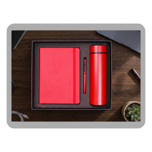 Ensemble Cadeau Professionnel Personnalisé en Cuir PU pour Entreprise : Carnet, Stylo, Bouteille d'Eau de Voyage, Boîte Cadeau Couleur Personnalisée - Product Image 5