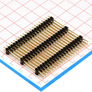 מחבר פינים זכר ונקבה ללוח מעגלים מודפסים, שורה כפולה, מרווח פינים 2.54 מ\\\"מ, אורך מורחב, שלושה פינים, פלסטיק מצופה זהב, רכיב אלקטרוני - Product Image 1