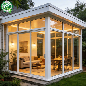 Fabricante de Foshan, Moderna Terraza Acristalada con Estructura de Aluminio y Techo Plano, Vidrio de Baja Emisividad - Product Image 3