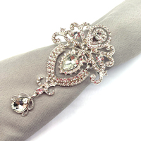 Vente en Gros de Bijoux de Table Remise en Cristal Anneau de Serviette de Mariage en Strass