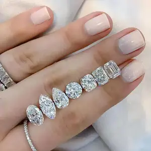 Atacado preço branco d cor vvs pear moissanite gra certificado pedra diamante solto pedras preciosas forma moissanite para jóias