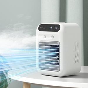 0728 Abs Material Smart Misting Fan with Water 2 Speeds Intelligent Air Cooler Double Spray Rechargeable - Product Image 2