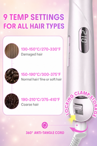Brosse Chauffante Ronde à Vapeur Ionique pour Coiffage Volumisant, Anti-Frisottis, Boucles, Usage Professionnel en <span class=keywords><strong>Salon</strong></span>, Double Tension, Vente en Gros - Product Image 4