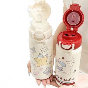 Gourde isotherme en acier inoxydable 304 pour enfants, anti-chute, double usage avec paille, grande capacité, maintien thermique 6-12 heures - Product Image 1