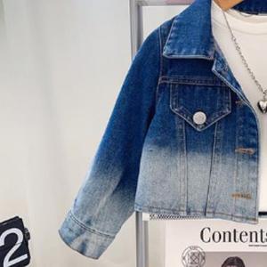 2024 nuovo Set di <span class=keywords><strong>abbigliamento</strong></span> per ragazze autunnali Set di gonna a rampa per bambini Set di gonna in Denim alla moda per ragazze Set di cappotti e gonna in due pezzi - Product Image 5