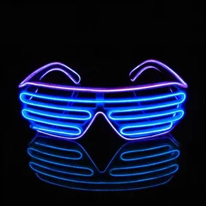 2024 occhiali a LED illuminano le sfumature lampeggianti luminosi Rave Night attività di natale decorazione della festa di compleanno di nozze