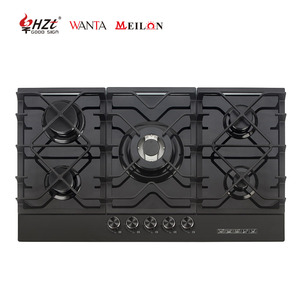 Cuisinière à <span class=keywords><strong>gaz</strong></span> <span class=keywords><strong>GPL</strong></span> encastrable de haute qualité à 5 brûleurs avec allumage électronique - Product Image 1