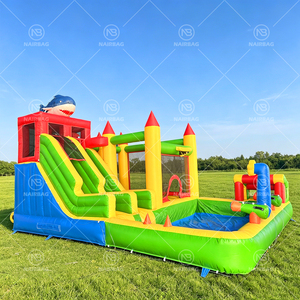 Château gonflable Nairbag en PVC pour enfants, avec toboggan et piscine, idéal pour les fêtes et les jeux en extérieur dans le jardin - Product Image 5