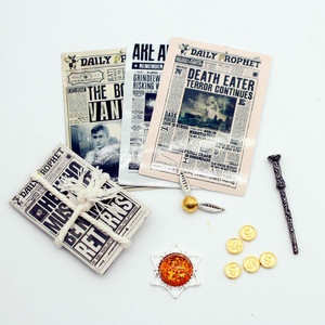 Vente en gros Mini Story Set Daily Prophet Wand Golden Snitch Duplicata Micro Dollhouse Collection pour <span class=keywords><strong>les</strong></span> Fans Cadeau - Product Image 5