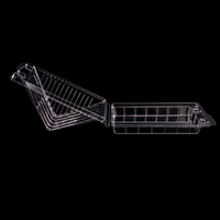 Boîte cadeau en plastique PET jetable personnalisable pour gâteau, dessert et sandwich, impression en relief pour emballage