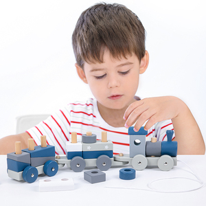 <span class=keywords><strong>Tren</strong></span> de vías de vía férrea para niños, juego educativo de <span class=keywords><strong>tren</strong></span> de madera para bebés - Product Image 6