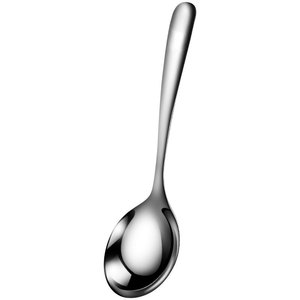 304 Stainless Steel Spoon Deepened Thickened <b>Round</b> Household Kitchen Soup Spoon Durable Solid Color - Product Image 5