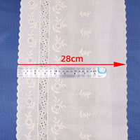 Garniture en dentelle brodée en coton floral 28cm Dentelle sexy pour Lolita Vêtements pour femmes et accessoires pour cheveux pour chaussures et sacs