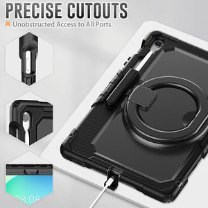 Étui <span class=keywords><strong>pour</strong></span> <span class=keywords><strong>tablette</strong></span> en silicone antichoc <span class=keywords><strong>pour</strong></span> <span class=keywords><strong>Samsung</strong></span> Galaxy Tab S10 FE Plus X620 X626B 2025 avec béquille à poignée rotative à 360 ° - Product Image 2