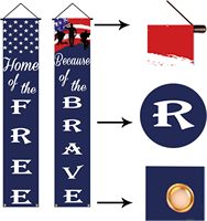 Drapeau américain Intérieur/Extérieur Panneau de porche Patriotic Soldier Memorial Day Fourth july Independence Day Celebration Reusable Banner