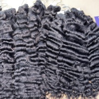 Extensions de cheveux humains indiens vierges bruts, ondulation naturelle et ondulation profonde lâche, cuticules alignées
