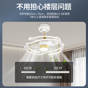 LED Ceiling Fan <b>Light</b> Fixed Blade Flush Mount 5-Year Warranty Living Room Bedroom Modern Minimalist Design - Product Image 4
