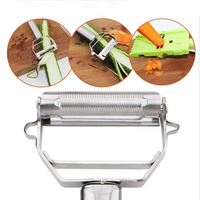 Nouveau couteau à éplucher multifonctionnel en acier inoxydable personnalisable éplucheur de melon couteau à éplucher les pommes de terre rabot en plastique râpe