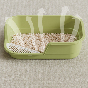 Semi-Enclosed Extra-Large <b>Cat</b> Litter <b>Box</b> - Splash-Proof Thickened <b>Cat</b> Toilet Pet Supply - Product Image 5