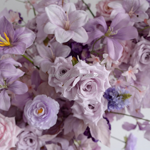 ดอกไม้ประดิษฐ์สีม่วงรูปดอกกุหลาบ Annielu สำหรับตกแต่งงานแต่งงานซุ้มดอกไม้ประดิษฐ์สีสันสดใส - Product Image 4