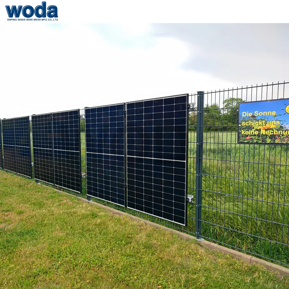 Pannelli di scherma Eco amichevole giardino esterno cortile alta rigidità 868 pesante 656 doppia rete metallica doppia recinzione solare di sicurezza
